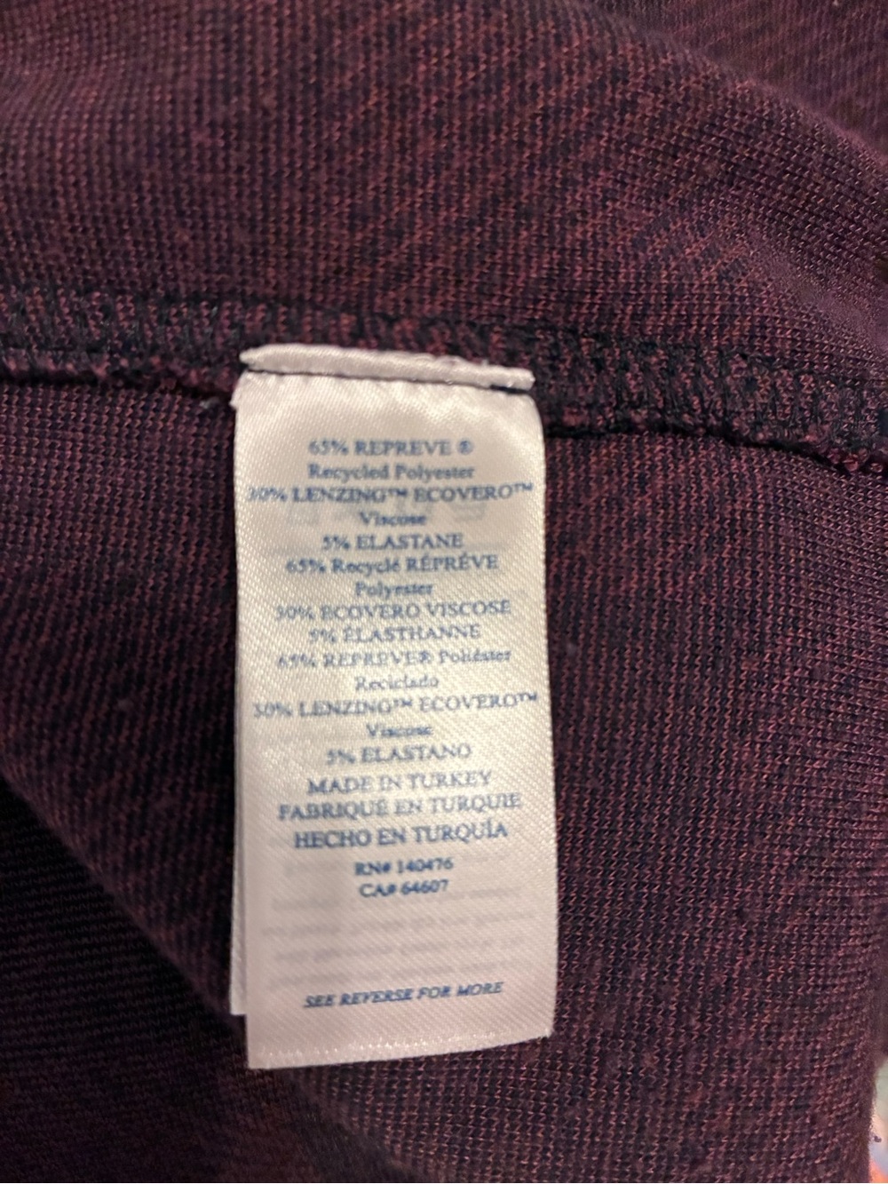 Faherty Legend™ Sweater Shirt  Burgundy/Navy Plaid Women’s XS - Picture 5 of 6
